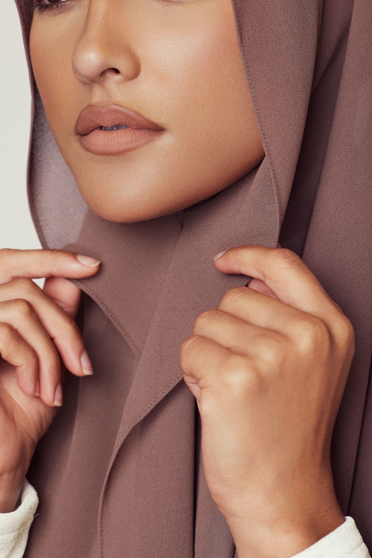 Zahraa Instant Chiffon Hijab- Mocha - Zahraa The Label