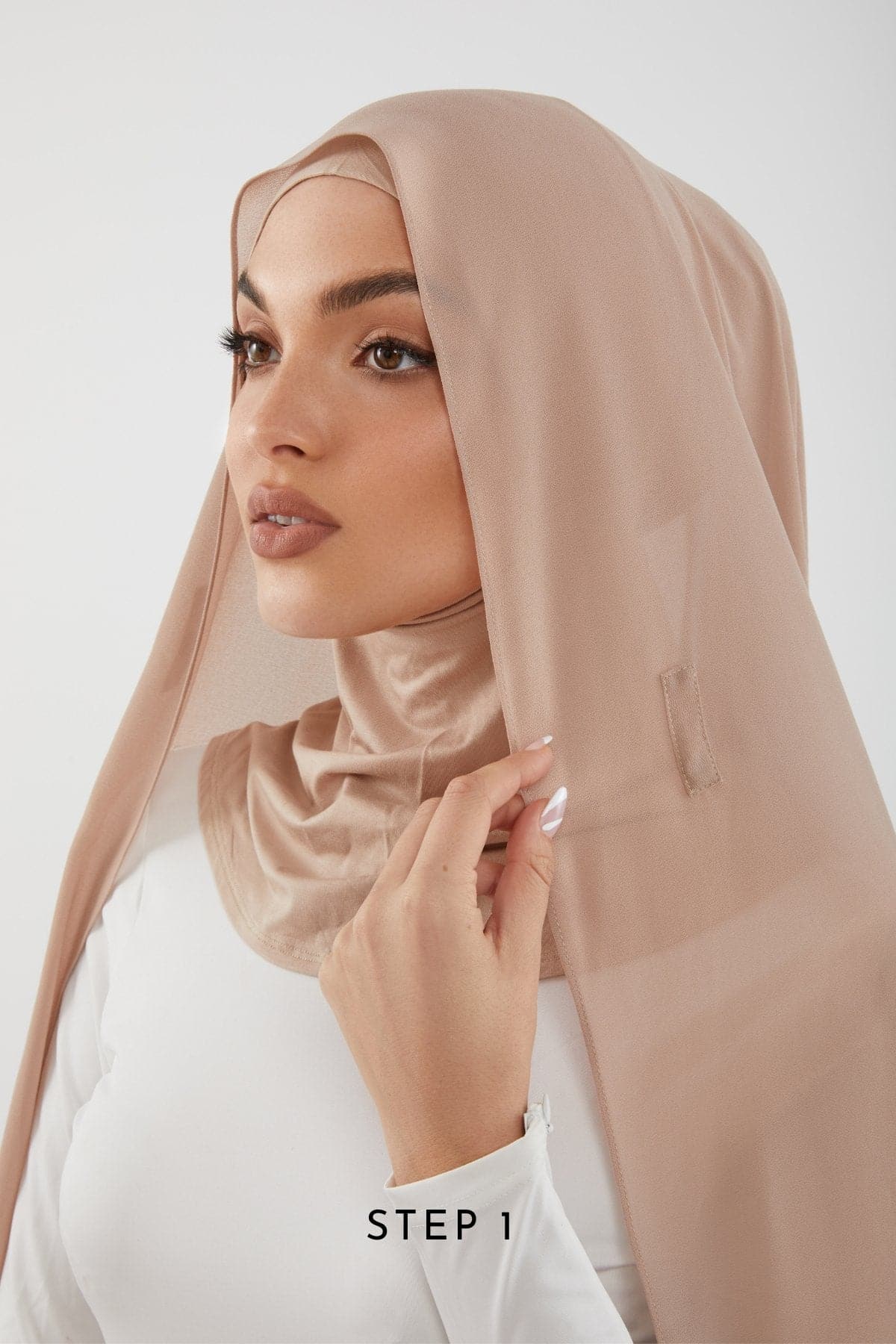 Zahraa Instant Chiffon Hijab- Modest Nude - Zahraa The Label