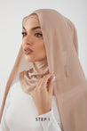 Zahraa Instant Chiffon Hijab- Modest Nude - Zahraa The Label
