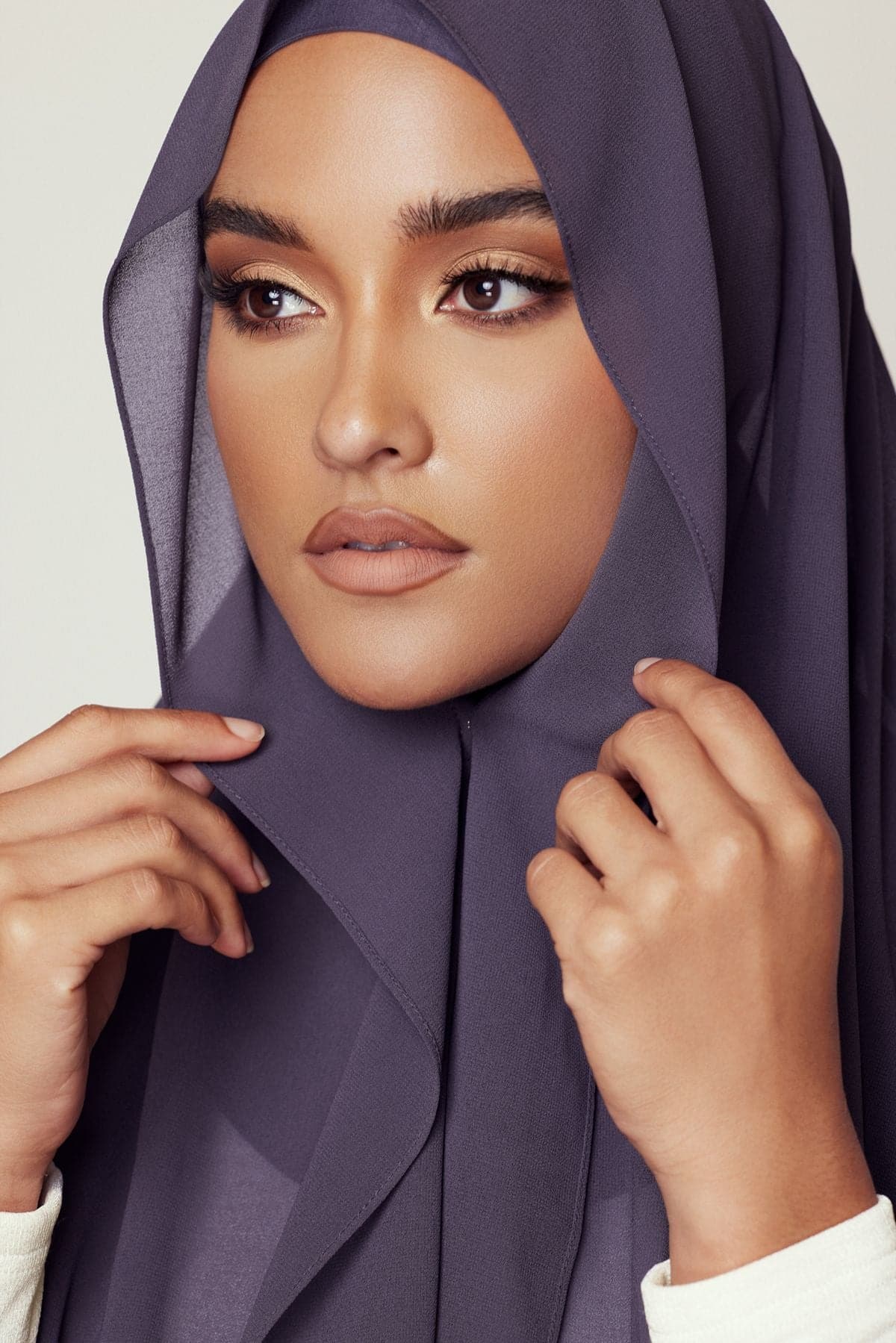 Zahraa Instant Chiffon Hijab- Umber - Zahraa The Label