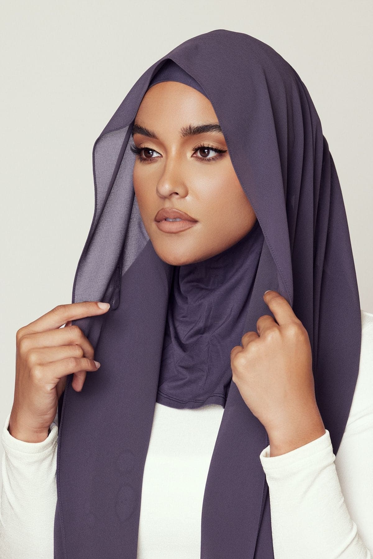 Zahraa Instant Chiffon Hijab- Umber - Zahraa The Label